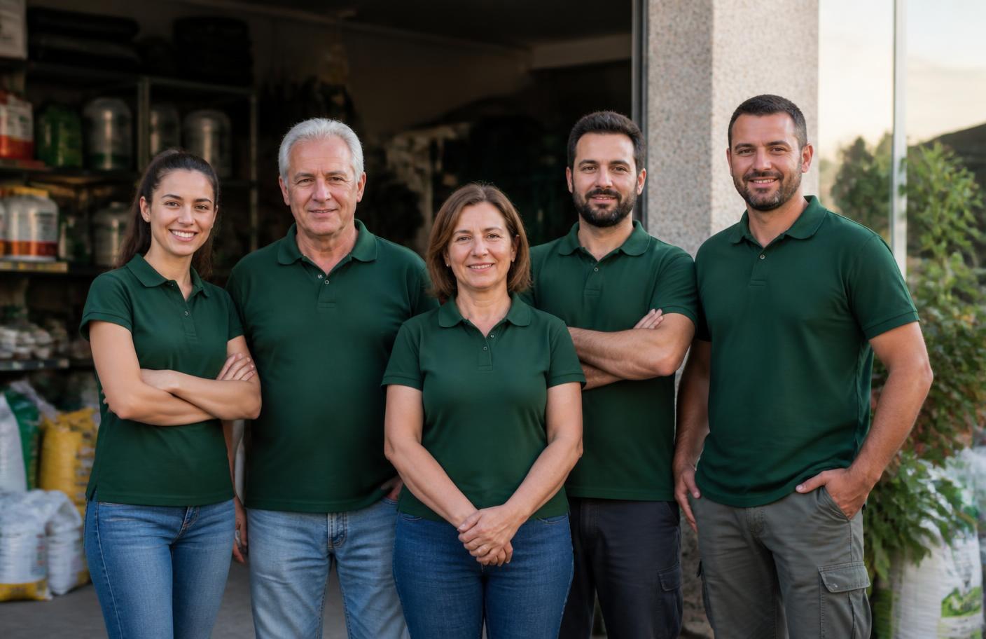 Equipa da Agropec à porta da loja em Ponte de Lima